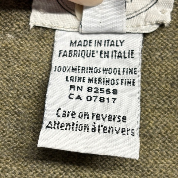 Linea Uomo Green 100% Merino Wool Pullover Vest Green Italy Men's L / 52 - Picture 3 of 8